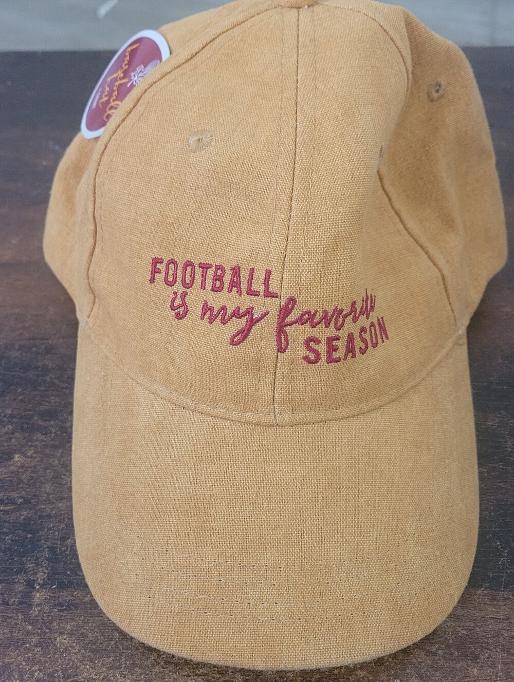 FOOTBALL IS MY FAVORITE SEASON ADJUSTABLE STRAPBACK BASEBALL HAT/CAP, OUTDOOR NW